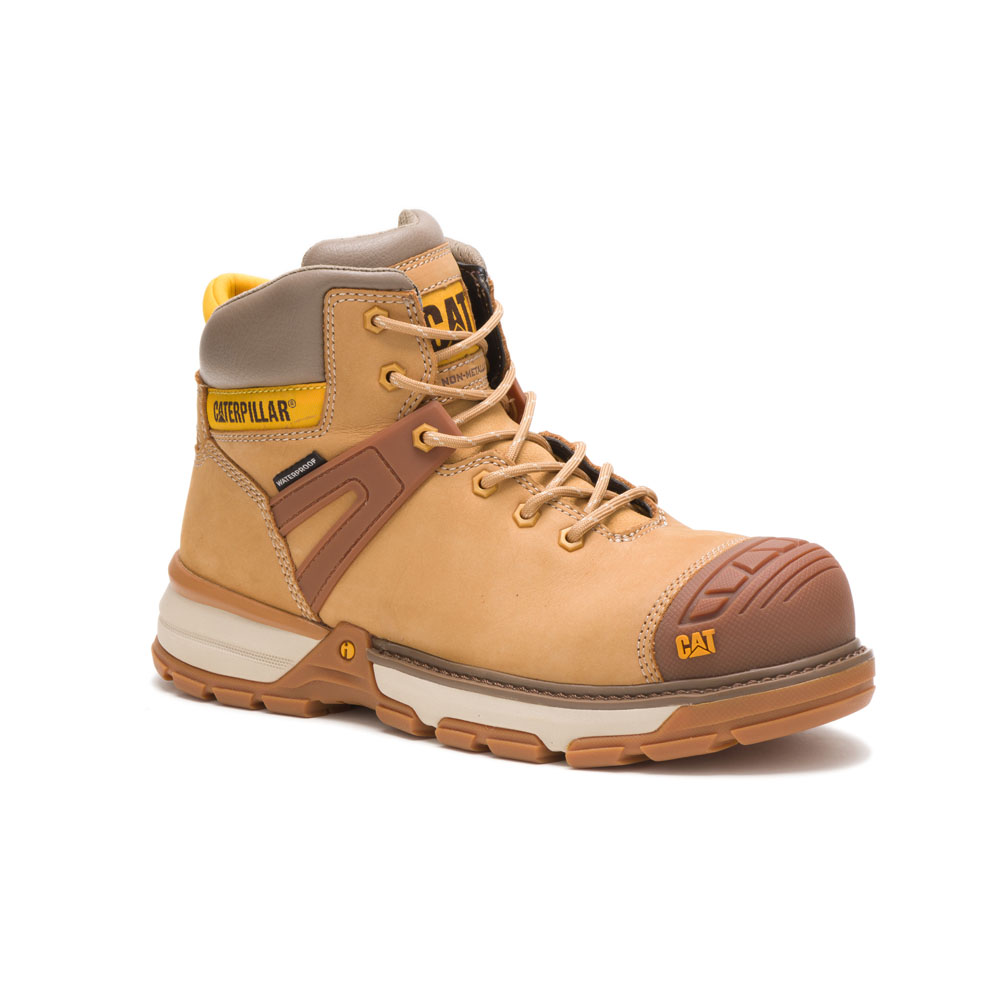 Caterpillar Excavator Superlite Wp Nt - Mens Safety Boots - Orange - NZ (513XMKOGT)